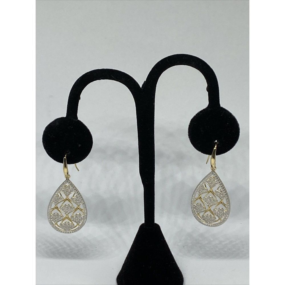 Tear Drop Earring S2AG9VA005 in 18K Gold Over Sterling Silver MSRP $80 NM63